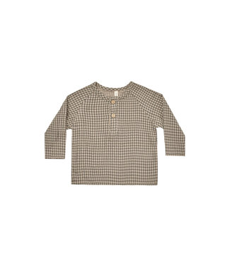 Quincy Mae Zion Shirt - Forest Micro Plaid