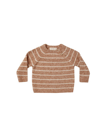 Quincy Mae Ace Knit Sweater - Cinnamon Stripe