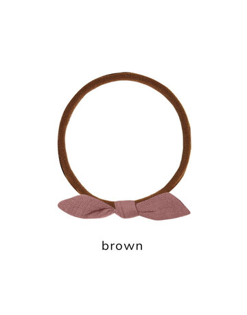 Quincy Mae Little Knot Headband - Fig & Brown