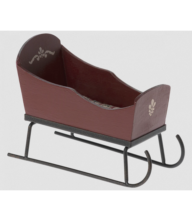 Maileg Sleigh, Mouse - Red