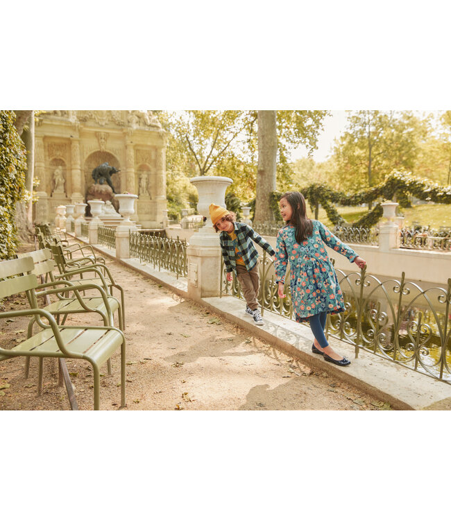 Tea Collection Corduroy Henley Shirtdress - Sunflower Field