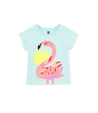 Tea Collection Fun Flamingo Graphic  Baby Tee