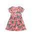 Tea Collection Wrap Neck Dress - Flamingo Sketch