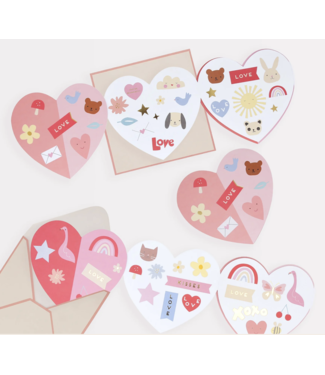 Meri Meri Heart Concertina Valentine Stickers