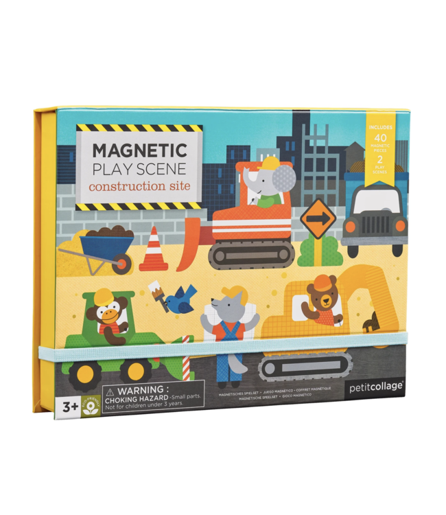 Petit Collage Magnetic Play Scene - Construction Site