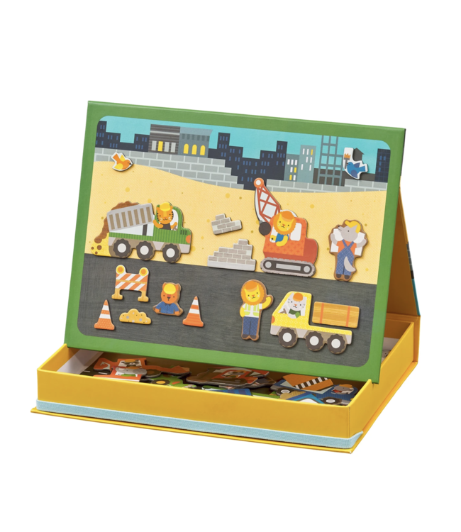 Petit Collage Magnetic Play Scene - Construction Site