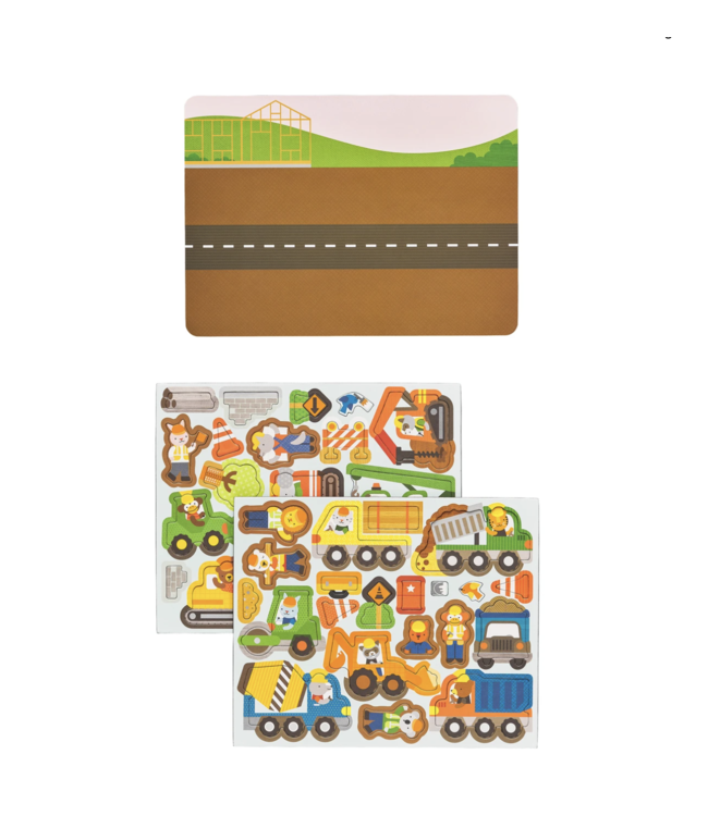 Petit Collage Magnetic Play Scene - Construction Site