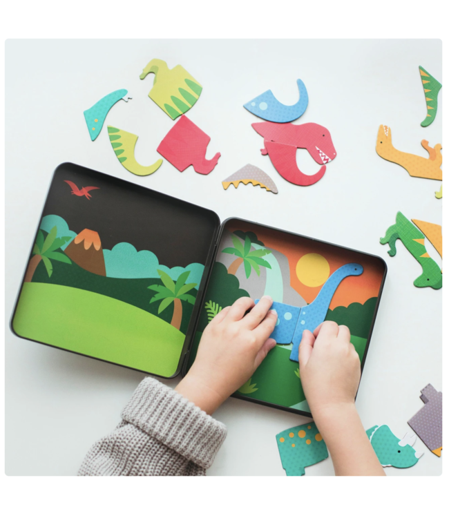 Petit Collage On the Go Magnetic Play Set - Dinosaur Kingdom