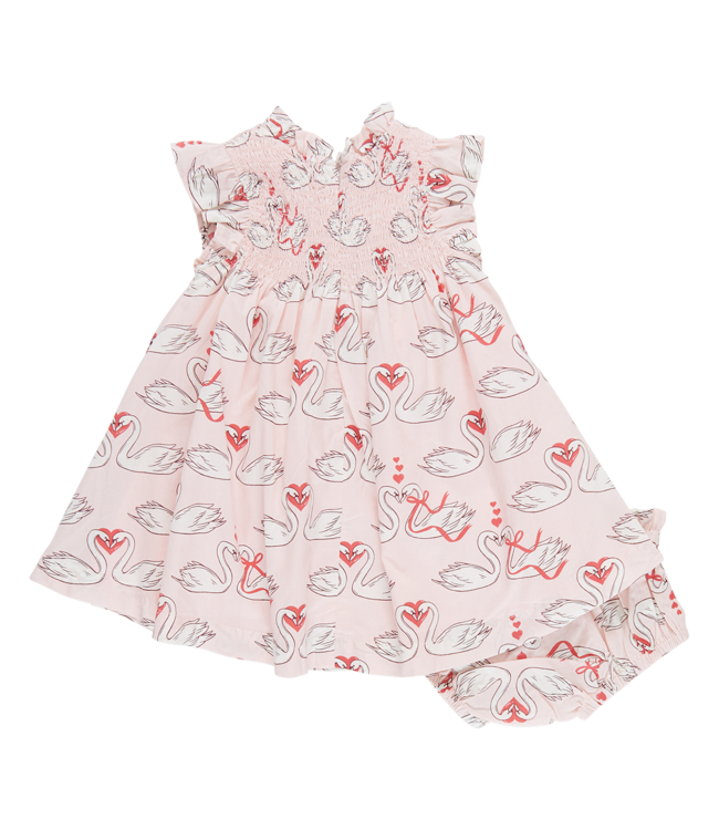 Pink Chicken Stevie Baby Dress - Swan Love