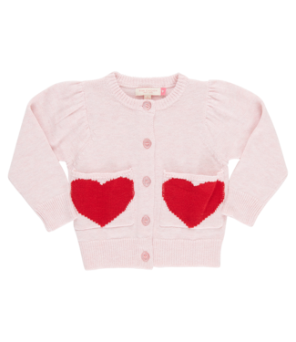 Pink Chicken Pocket Sweater - Red Hearts