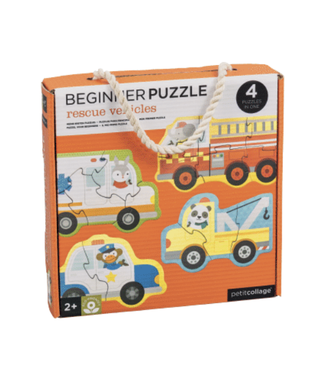 Petit Collage Beginner Puzzle - Rescue Vehicles