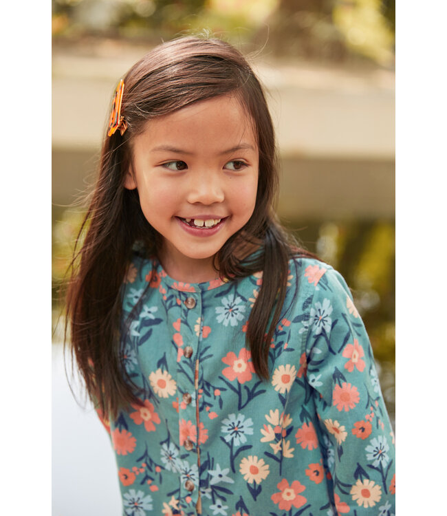 Tea Collection Corduroy Henley Shirtdress - Sunflower Field