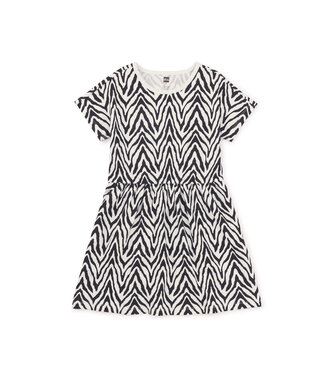 Tea Collection Short Sleeve Twirl Dress - Zebra Stripes
