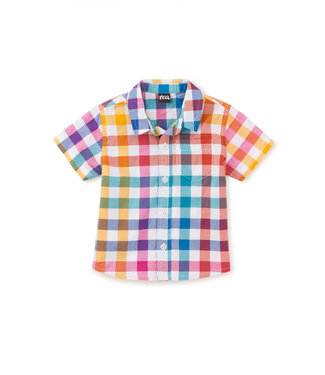 Tea Collection Baby Plaid Button Up Shirt - Malindi Plaid