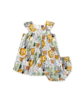 Tea Collection A-Line Baby Dress - Safari Toile