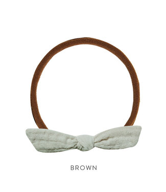 Rylee & Cru Little Knot Headband - Seafoam & Brown