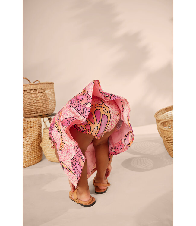 Tea Collection Puff Sleeve Baby Dress - Batik Butterfly