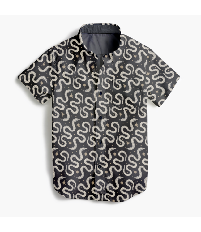 Tiny Whales Button Up Shirt - Adventure Society