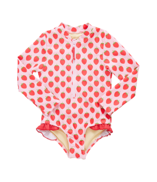 Pink Chicken Arden Baby Suit - Strawberries