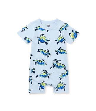 Tea Collection Double Pocket Baby Romper - Turtles
