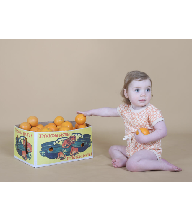 Tiny Tribe Retro Relaxed Bodysuit - Coral