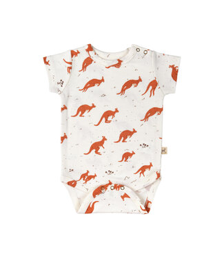 Red Caribou Short Sleeve Onesie