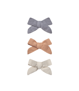 Quincy Mae Bow With Clip Set - Lagoon, Melon, Ivory