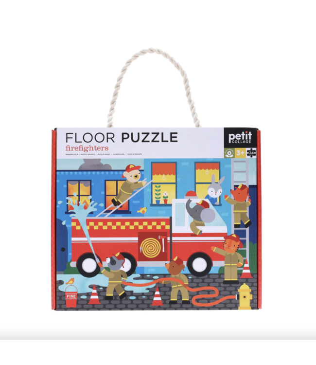 Petit Collage Floor Puzzle - Firefighters