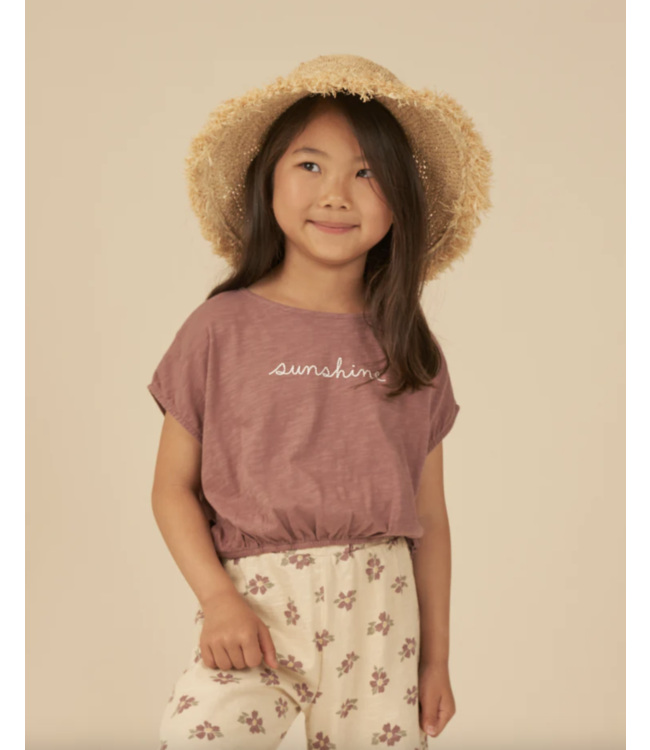 Rylee & Cru Cropped Cinch Tee - Sunshine