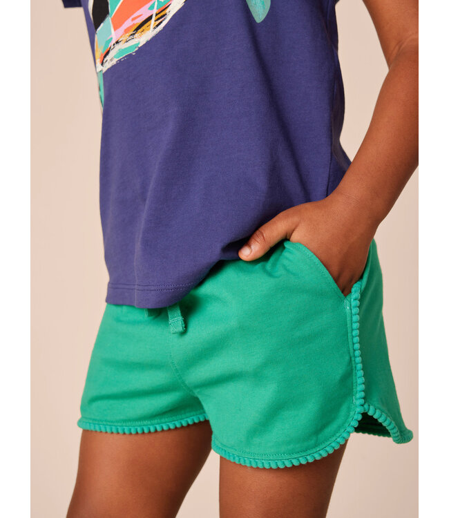 Tea Collection Pom-Pom Gym Shorts - Viridis