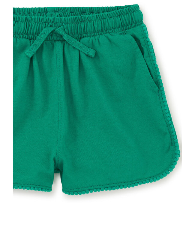 Tea Collection Baby Pom-Pom Gym Shorts - Viridis