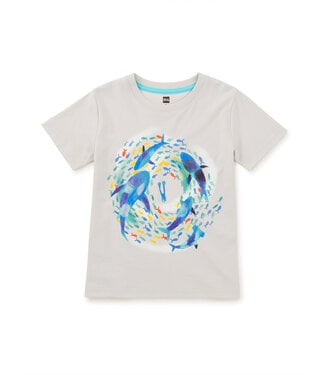 Tea Collection Sharks & Diver Baby Graphic Tee