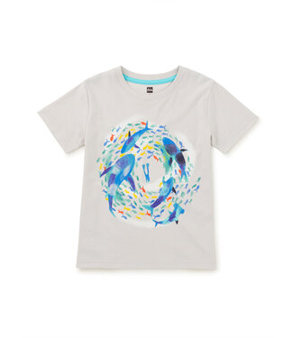 Tea Collection Sharks & Diver Graphic Tee