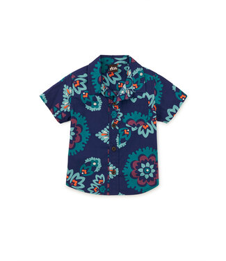 Tea Collection Button Up Woven Baby Shirt - Limpopo Bandana