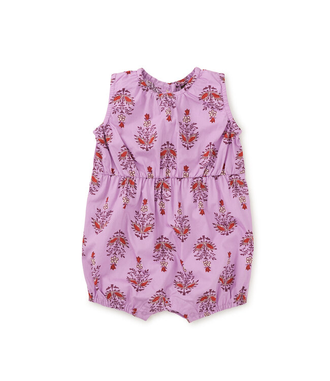 Tea Collection Peek-a-Boo Back Baby Romper - Kalavathi Blockprint