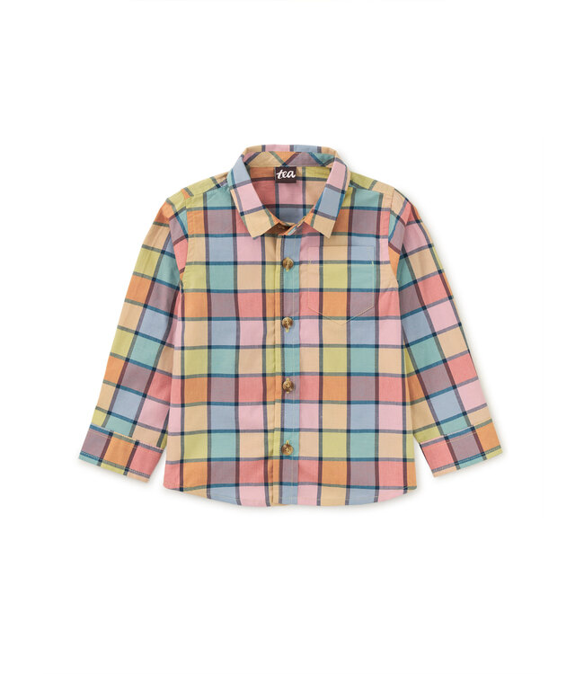 Tea Collection Plaid Button Up Shirt - Van Lake Plaid