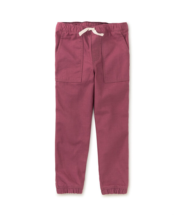 Tea Collection Game On Reverse Twill Joggers - Cherrywood