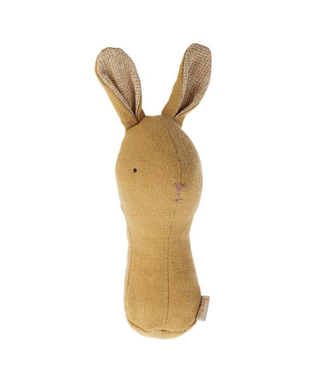 Maileg Bunny Rattle, Dusty Yellow - Lullaby Friends
