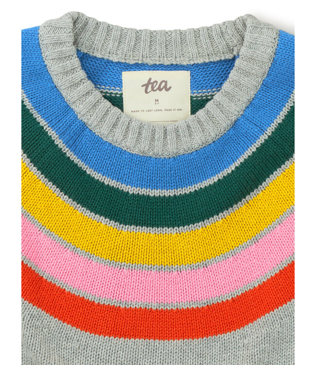 Tea Collection Rainbow Sweater - Heather Grey