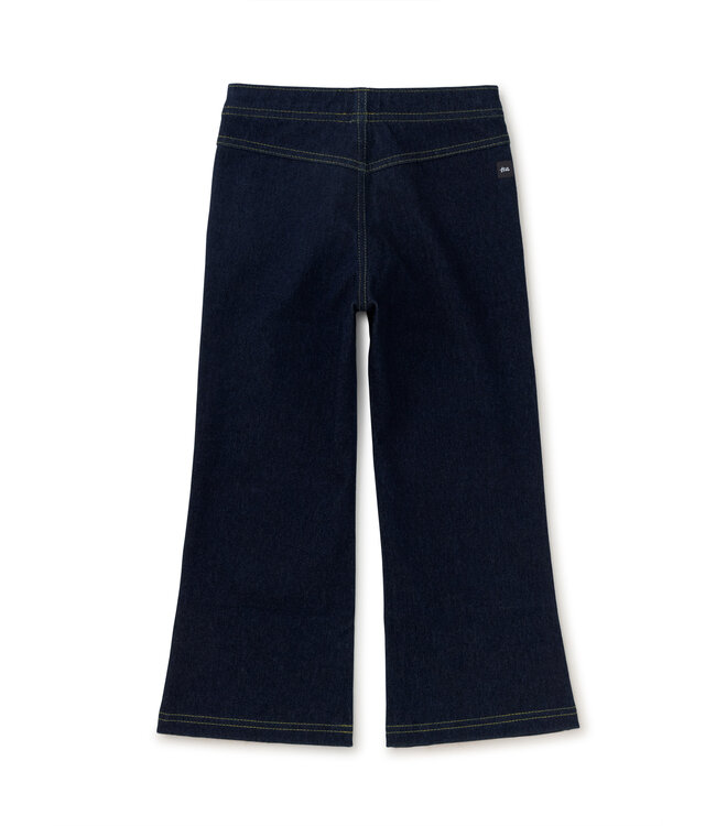 Tea Collection Denim Like Flare Pants - Dark Wash