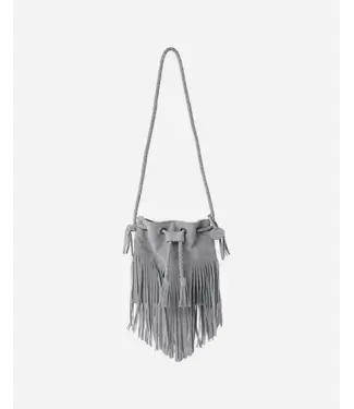 Rylee & Cru Fringe Crossbody Purse - Dusty Blue