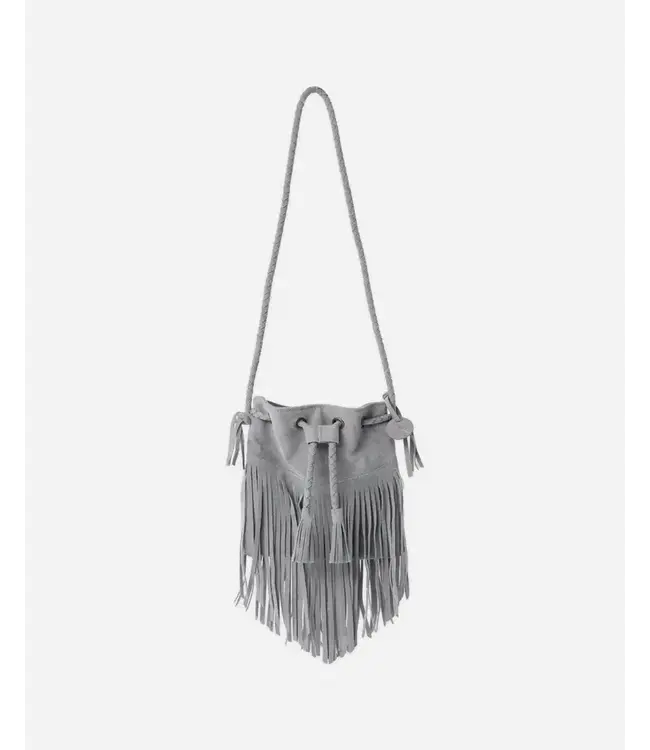 Rylee & Cru Fringe Crossbody Purse - Dusty Blue