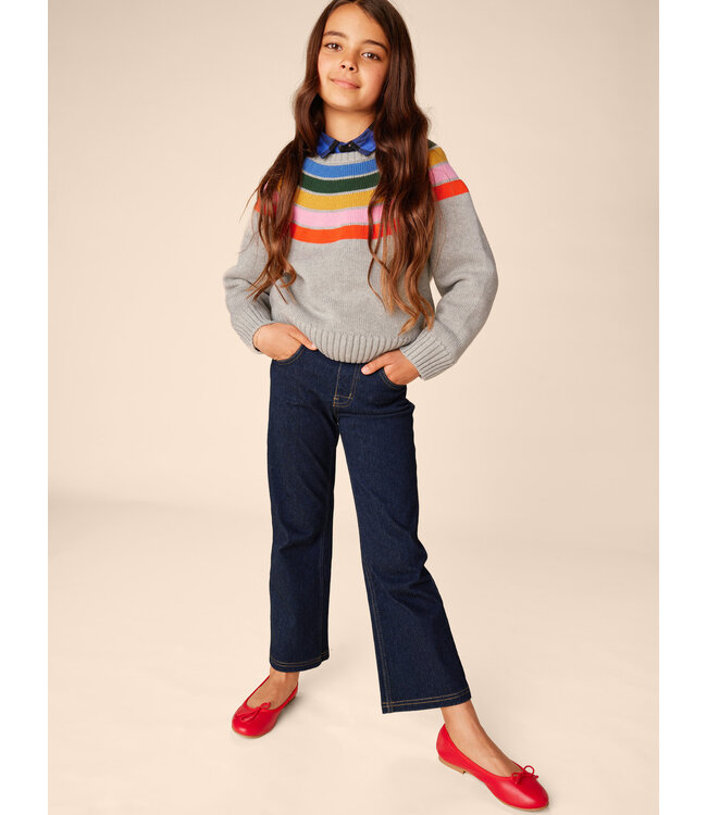 Tea Collection Denim Like Flare Pants - Dark Wash