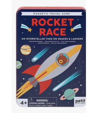 Petit Collage Rocket Race Game Tin