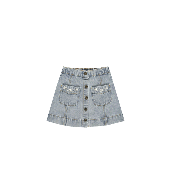 Rylee & Cru Denver Mini Skirt - Light Washed Denim