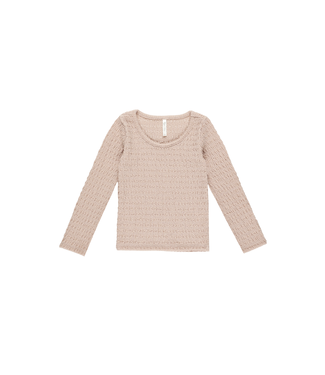 Rylee & Cru Textured Long Sleeve Top - Rose