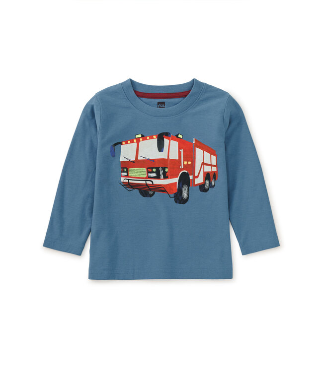 Tea Collection Firetruck Graphic Baby Tee