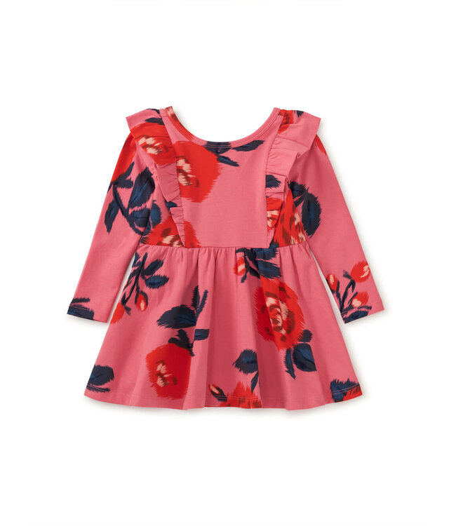 Tea Collection Ruffle Shoulder Ballet Baby Dress - Turkish Rose