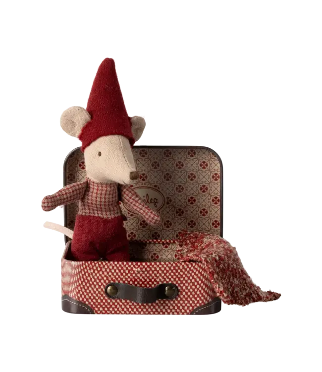 Maileg Christmas Mouse, Baby in Suitcase