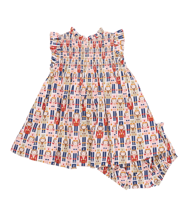 Pink Chicken Stevie Baby Dress Set - Vintage Nutcracker